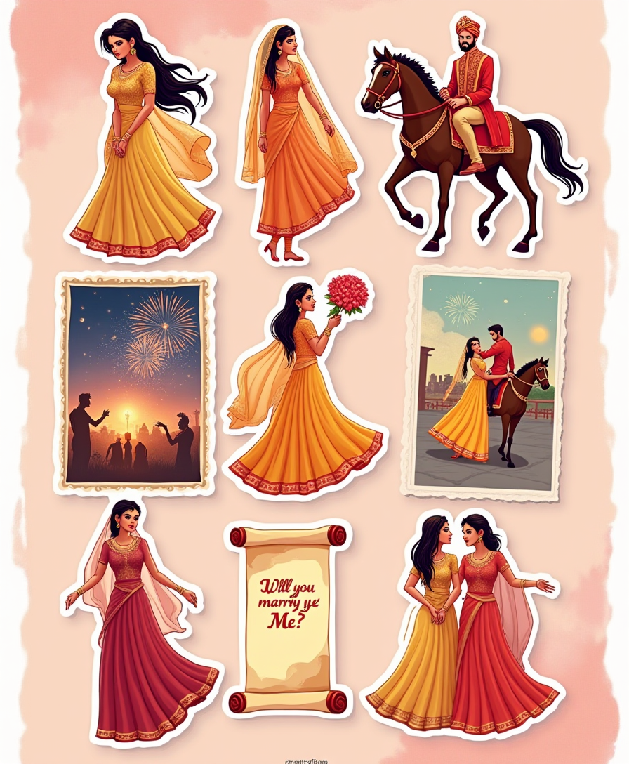 Wedding & Engagement Celebration - Sticker Sheet v13
